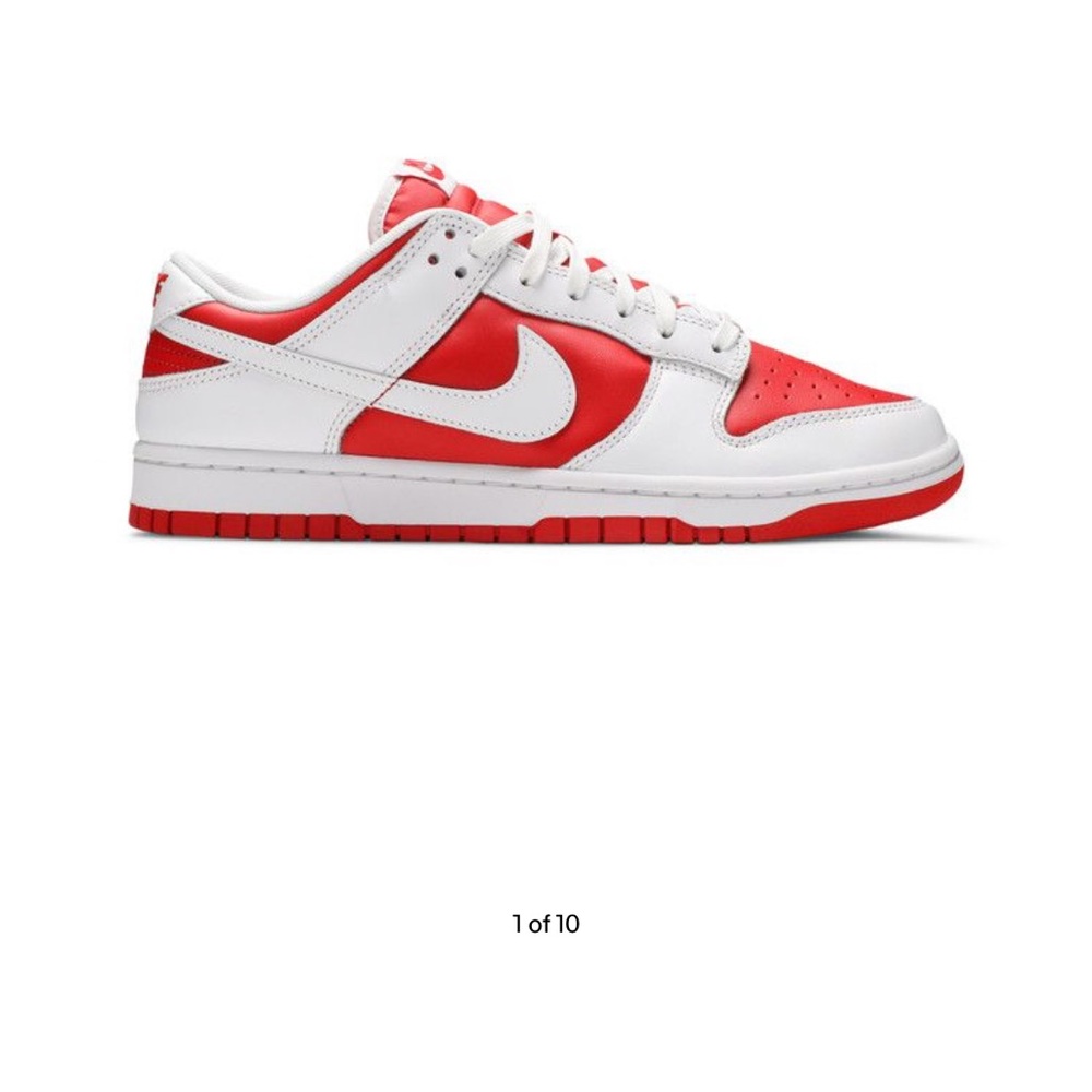 Nike White and Red Athletic Shoes